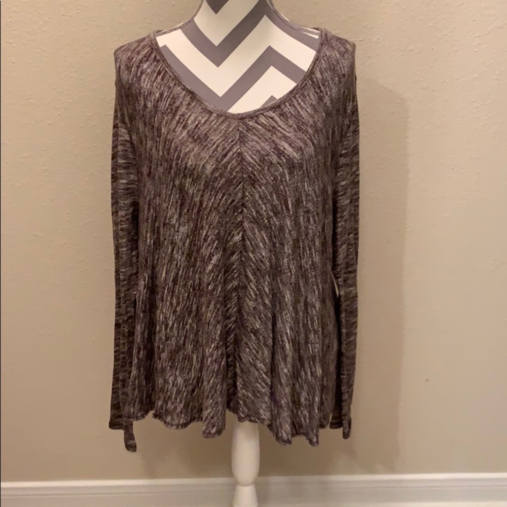 Burgundy Long Sleeve Top